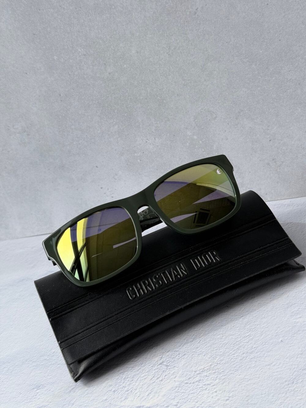 NEW Dior B23 S2F Sunglasses in Green Mirrored $500